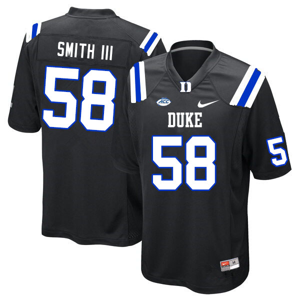 Men #58 Gary Smith III Duke Blue Devils College Football Jerseys Sale-Black - Click Image to Close